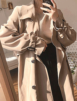 ♥자체제작/4천장이상돌파♥키작녀를 위한 데일리 여리핏 바바리 트렌치 코트 자켓 (베이지/블랙/그레이)